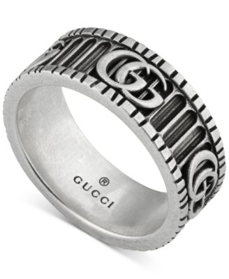 gucci silver double g ring