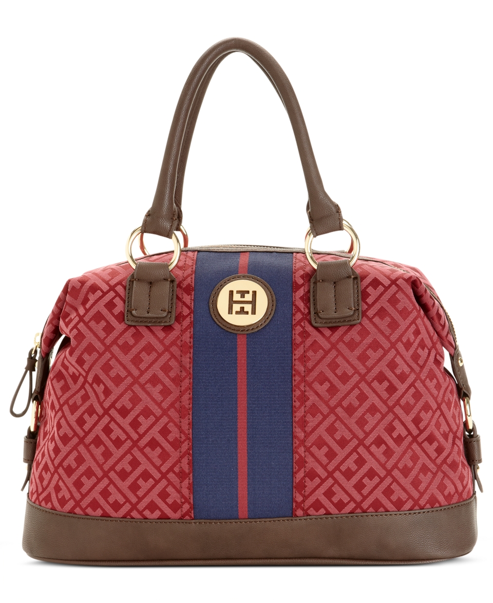 Tommy Hilfiger Handbag, Signature Jacquard Bowler   Handbags