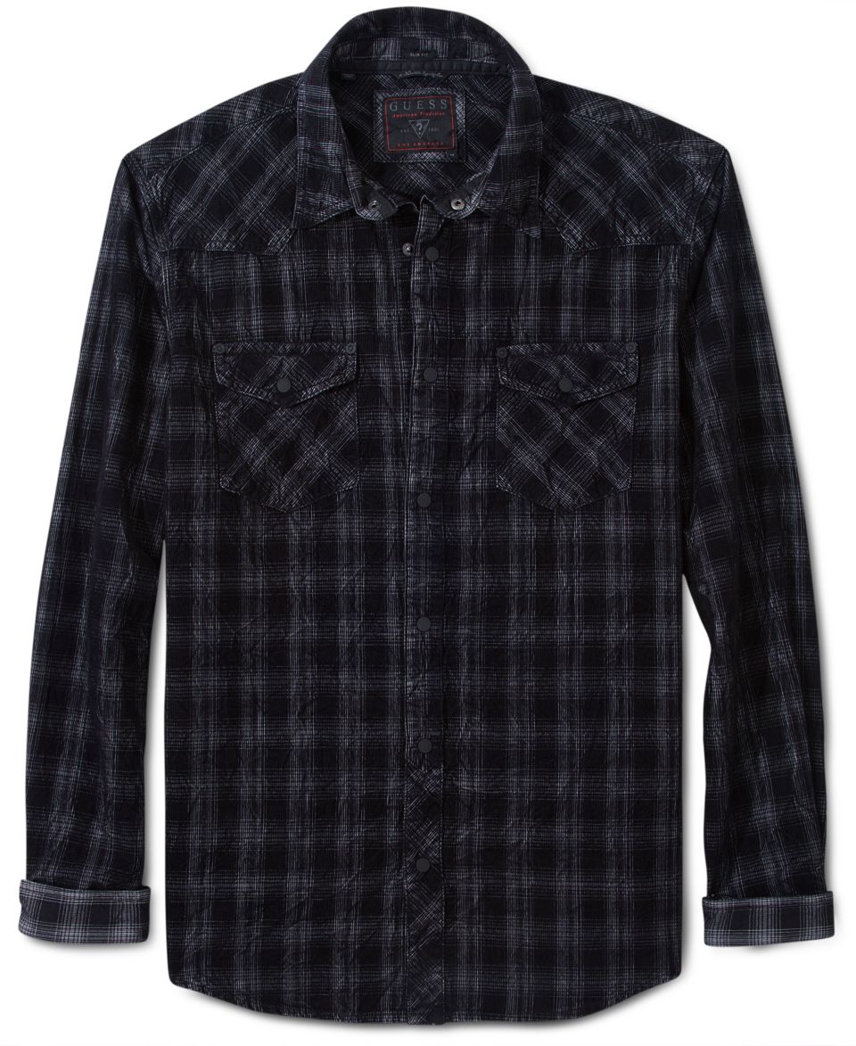 Guess Jeans Shirt, Gaslight Sidewinder Plaid Shirt