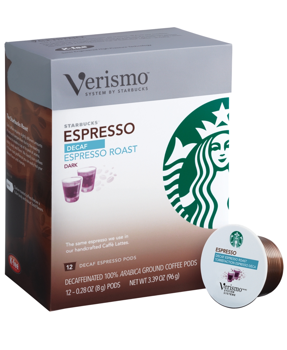 Starbucks Verismo Coffee Pods, 12 Count Espresso Decaf   Electrics