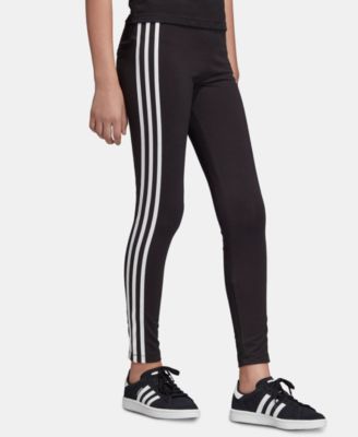 girls adidas 3 stripe leggings