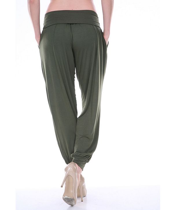 white mark harem pants