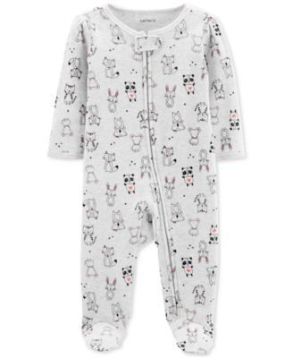 carters cotton footed pajamas