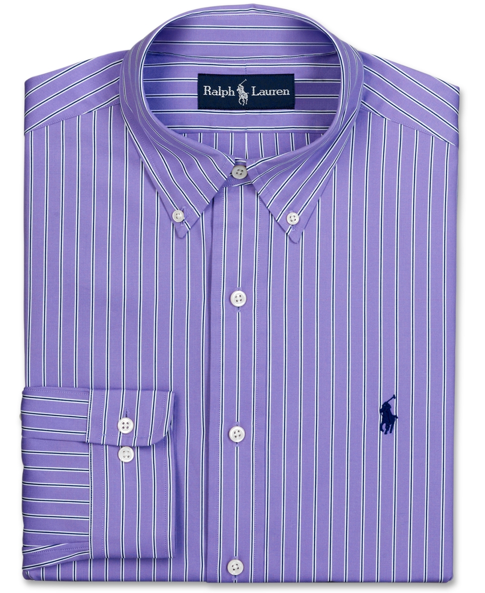 Polo Ralph Lauren Dress Shirt, Striped with Polo Player   Mens Dress