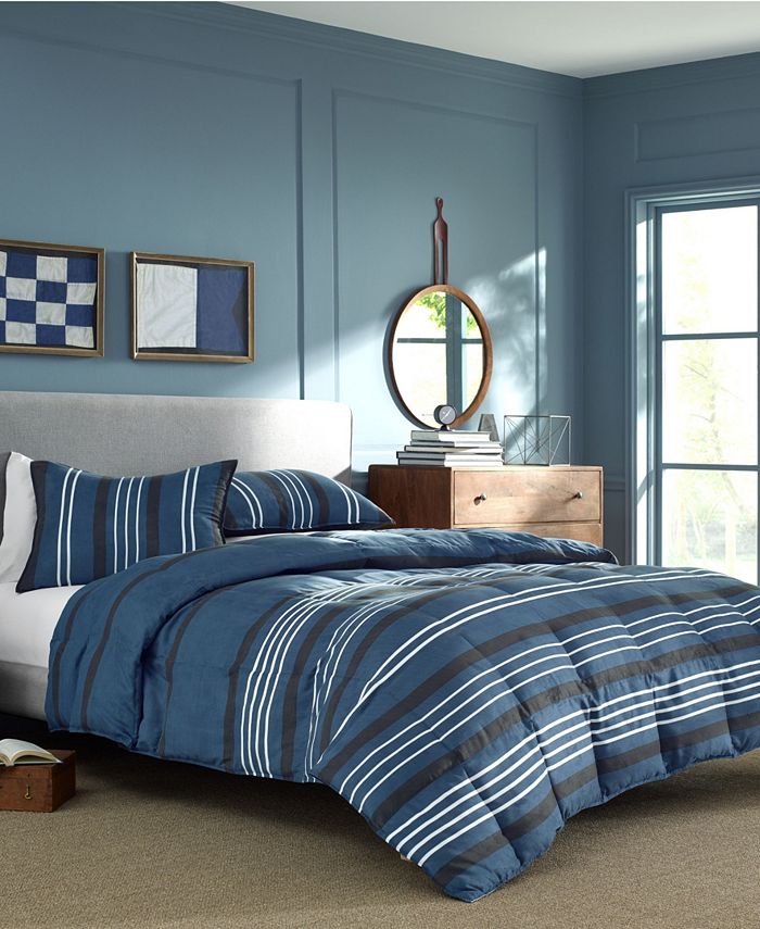 Nautica Valmont Navy Comforter Set, Twin/Twin XL & Reviews Comforters Fashion Bed & Bath