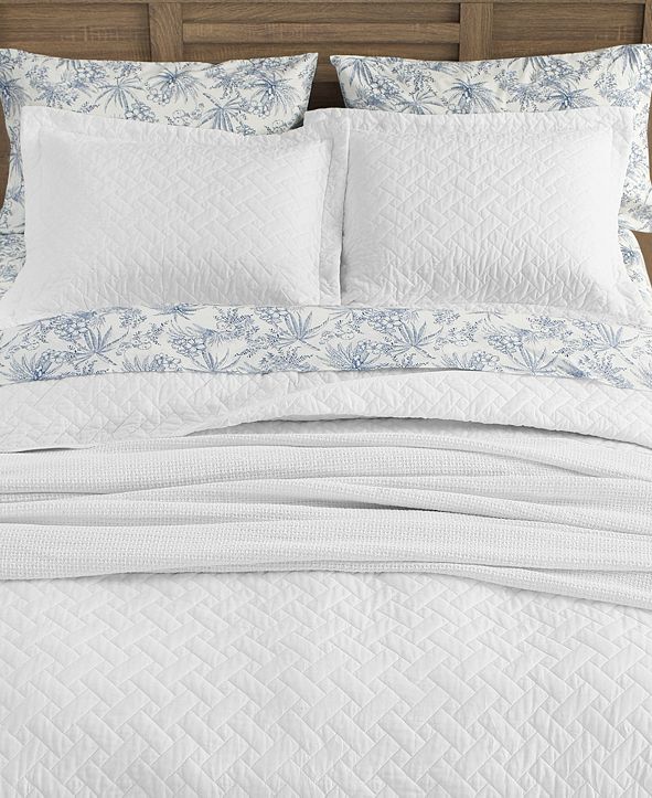 Tommy Bahama Home Tommy Bahama Solid White Quilt Set, Full/Queen