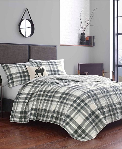 Eddie Bauer Coal Creek Plaid Comforter Set Full Queen Reviews Quilts Bedspreads Bed Bath Macy S