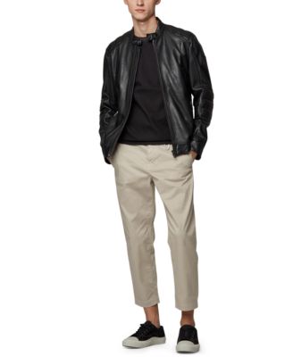 slim fit biker jacket