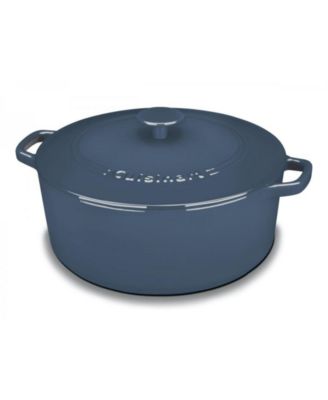 Кастрюля эмалированная чугунная Cuisinart 6,6 л, синяя