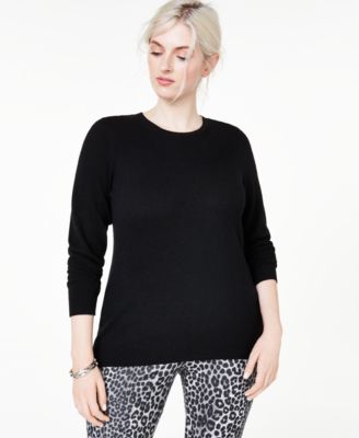 macys cashmere sweaters plus size