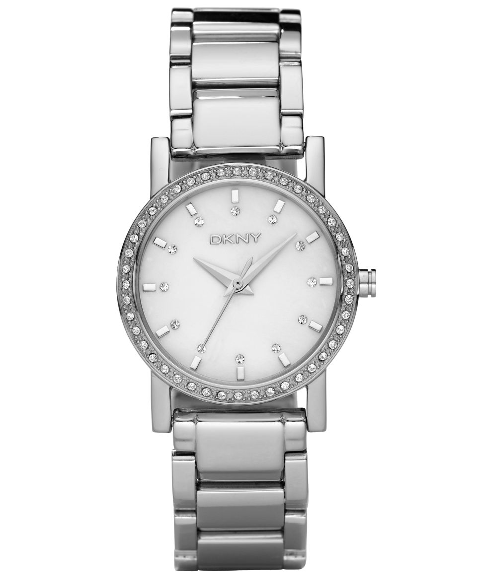 DKNY Watch, Womens Crystal Bezel Stainless Steel Bracelet NY4791