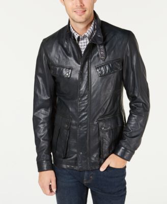 barbour international james leather jacket