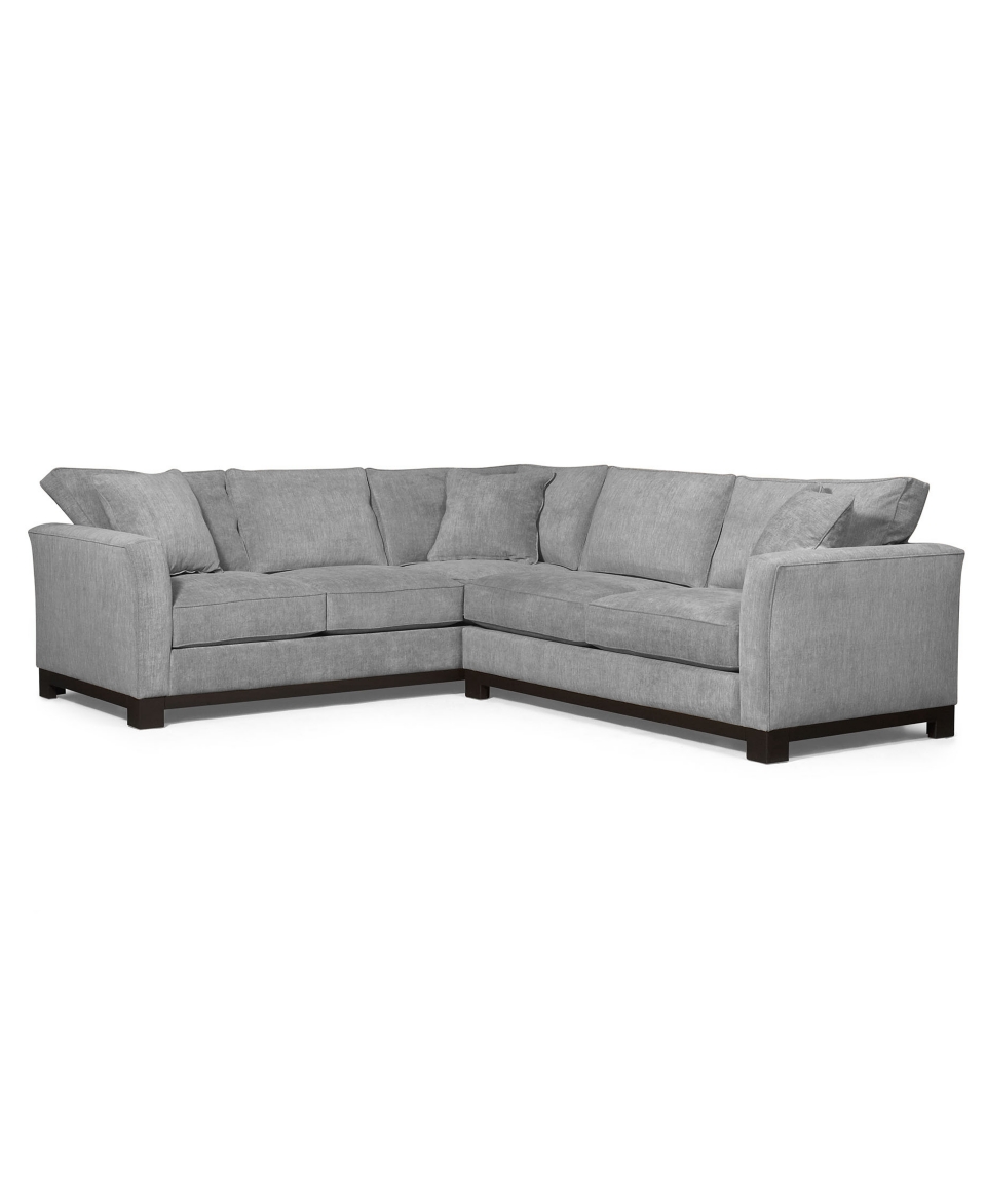 Fabric Sectional Sofa, 2 Piece 107W x 94D x 33H Custom Colors