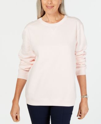 Karen Scott Petite Cotton Elbow-Sleeve T-Shirt, Created for Macy's