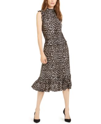 michael kors leopard print dress