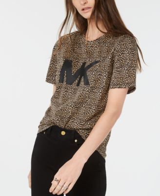 Michael Kors Cotton Leopard-Print Logo 