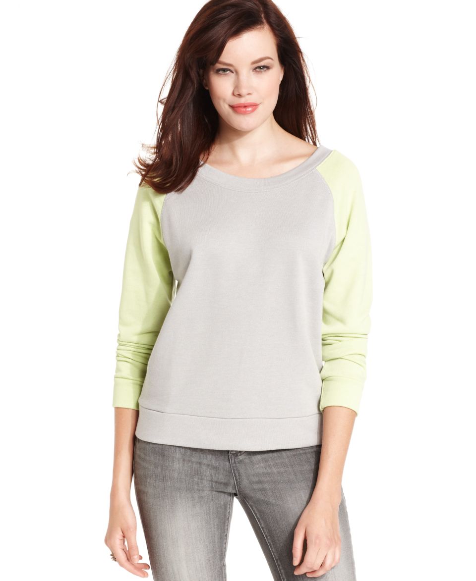 Alternative Apparel Top, Long Sleeve Scoop Neck Sweater   Womens