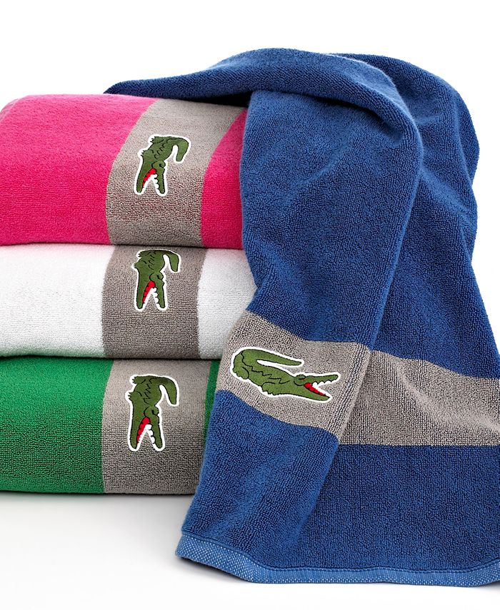 Lacoste Home CLOSEOUT! Lacoste Signature Croc 30" x 54" Bath Towel
