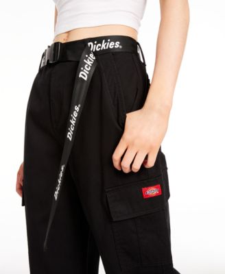 belted black cargo pants