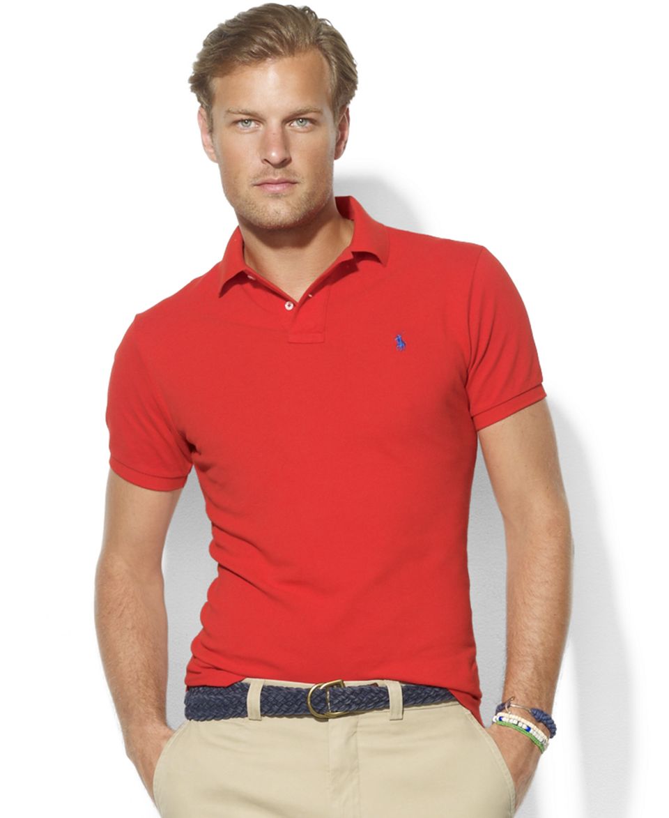 Polo Ralph Lauren Shirt, Custom Fit Interlock Polo Shirt   Mens Polos