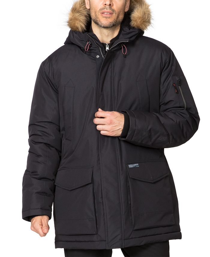 Hawke & Co. Outfitter Men's Big & Tall Long Snorkel Parka with Faux Fur