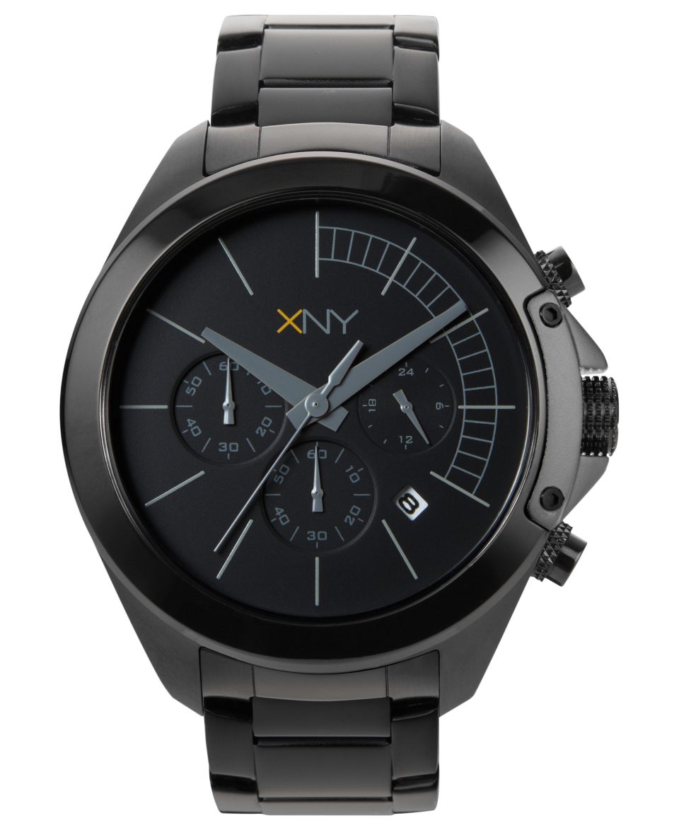 XNY Watch, Mens Digital Urban Expedition Black Ion Finish Stainless