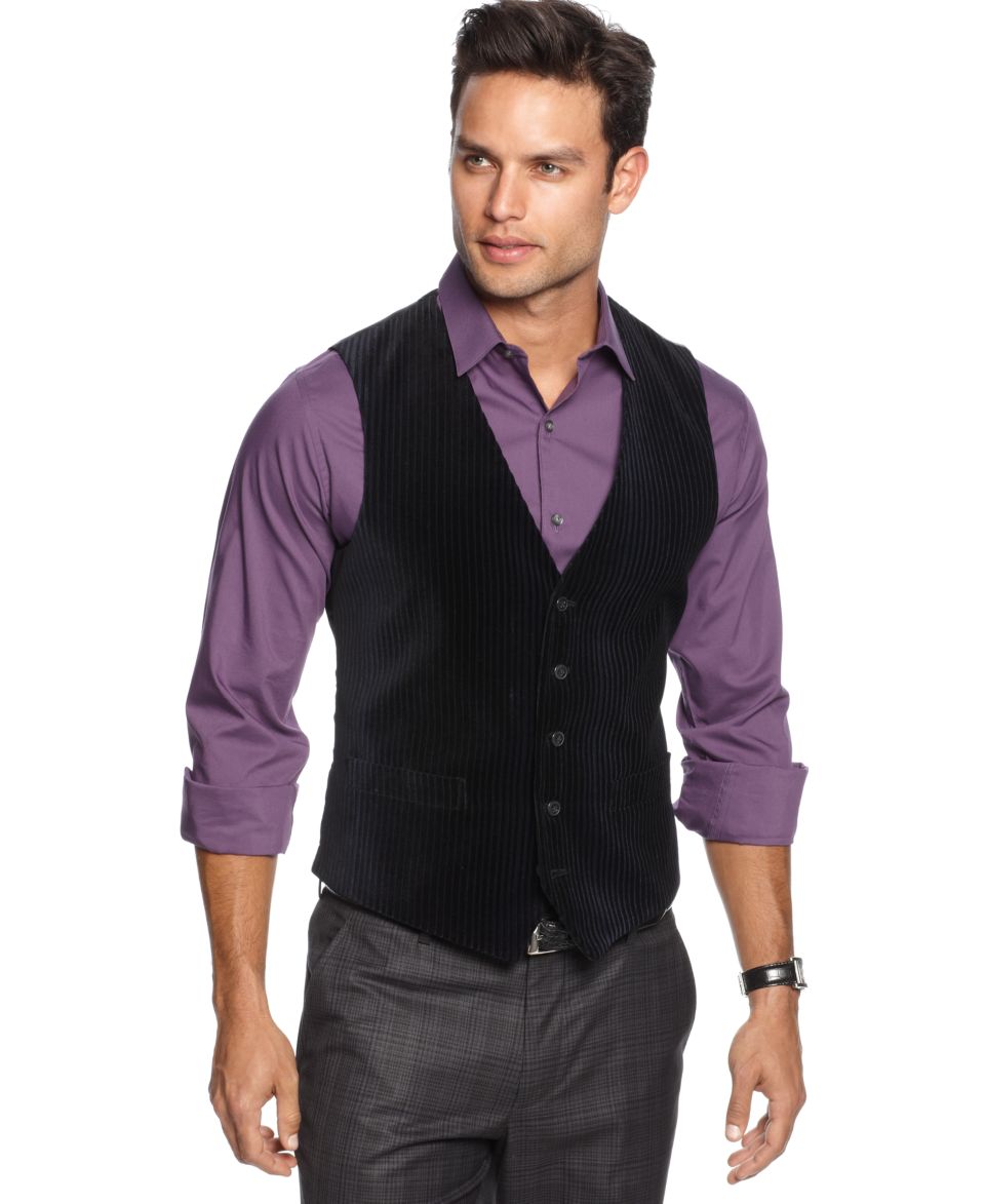 Kenneth Cole Reaction Vests, Houndstooth Besum Vest   Mens Blazers