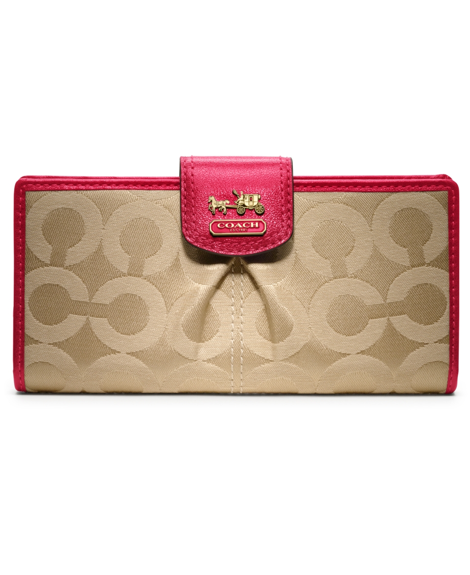 COACH MADISON OP ART SATEEN SKINNY WALLET   COACH   Handbags