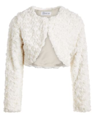 girls faux fur cardigan