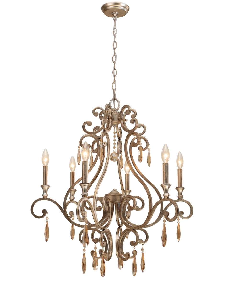 Crystorama Chandelier, Shelby Distressed Twilight