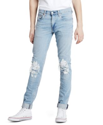 Lo-Ball Slim-Fit Ripped Sneaker Jeans 