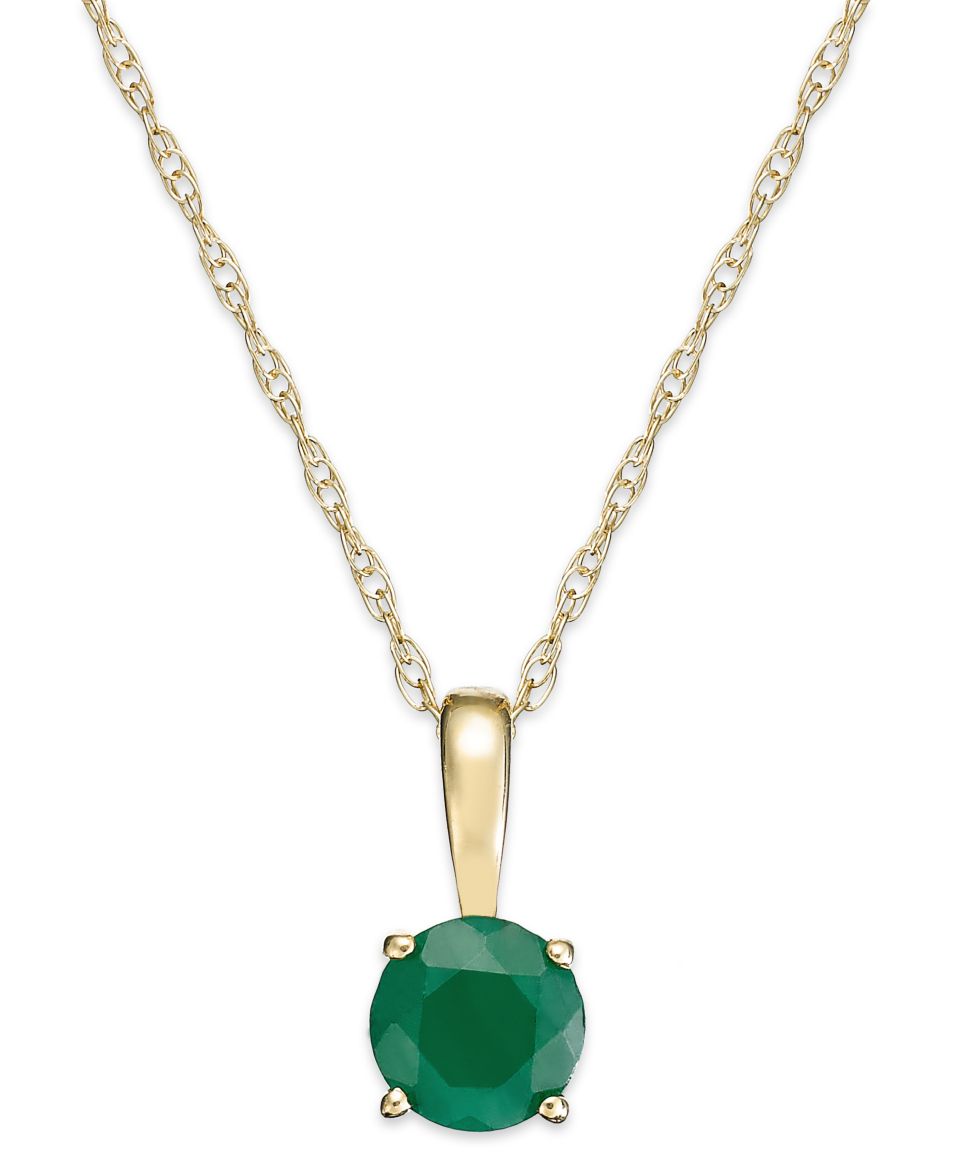 Effy Collection 14k Gold Necklace, Emerald (1 3/8 ct. t.w.) and