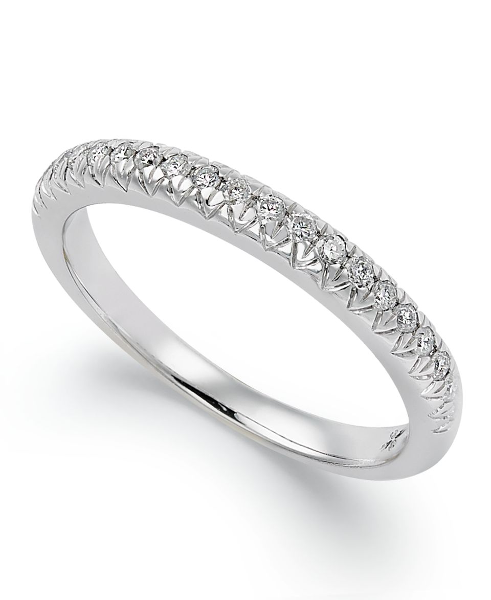 Diamond Ring, 14k White Gold Certified Diamond Anniversary Band (1 ct