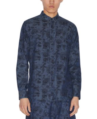 floral denim shirt mens