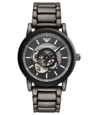 emporio armani gunmetal watch