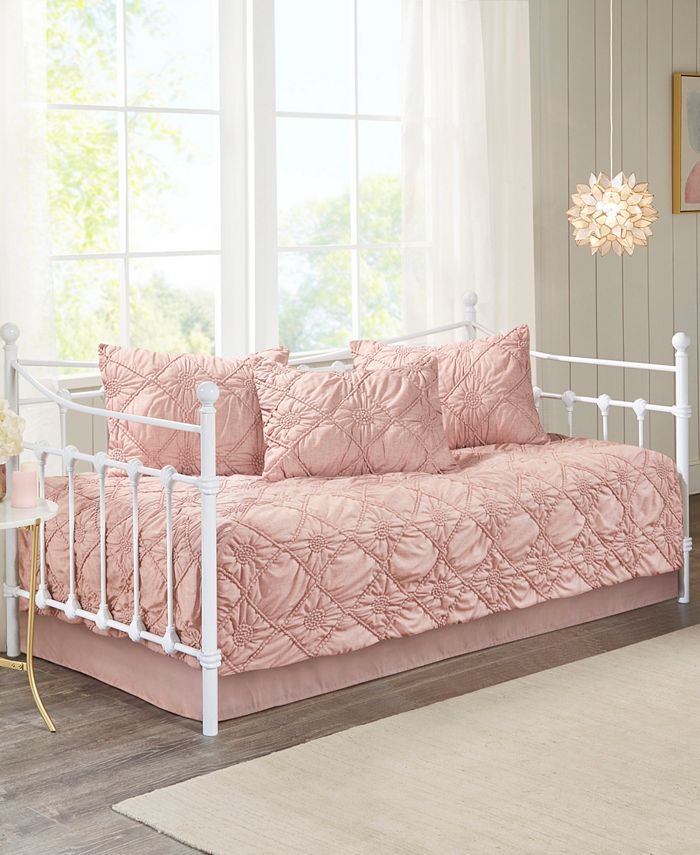 Madison Park Theresa Daybed 5Pc. Ruched Rosette Reversible Daybed