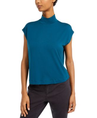 mock neck cap sleeve top