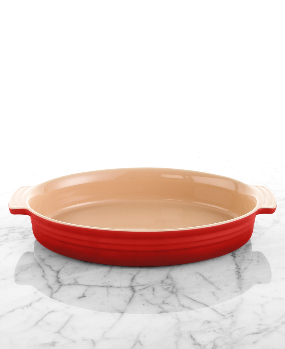 Enameled Stoneware Oval Dish, 14   Cookware   Kitchen