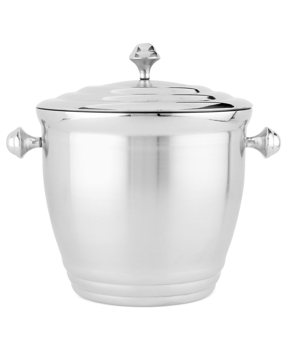 Hotel Collection Barware, Stainless Steel Bar Ice Bucket and Tongs