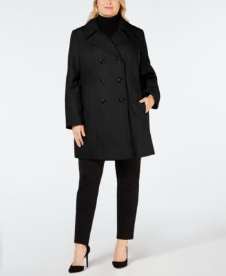 anne klein black peacoat