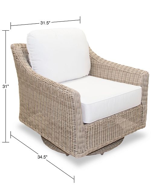 Furniture Willough Outdoor Swivel Glider With Sunbrella Cushions Created For Macy S Reviews Furniture Macy S