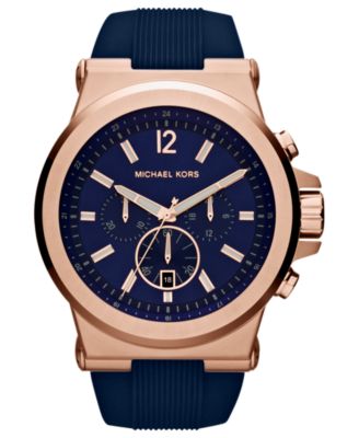 michael kors watch men's leather band