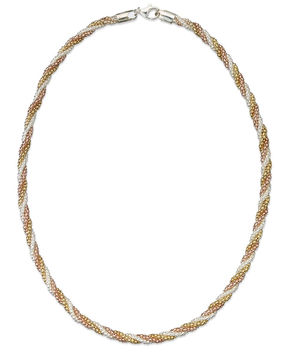 Giani Bernini 24k Gold over Sterling Silver Necklace, Braided Necklace   Necklaces   Jewelry & Watches