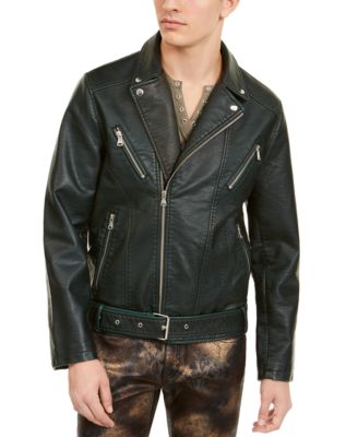 faux leather biker jacket mens