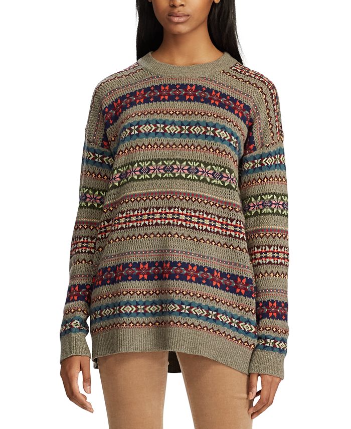 Lauren Ralph Lauren Fair Isle Long-Sleeve Sweater & Reviews - Sweaters ...