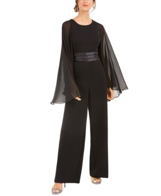 adrianna papell cape jumpsuit