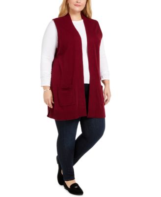 macys sweater vest womens