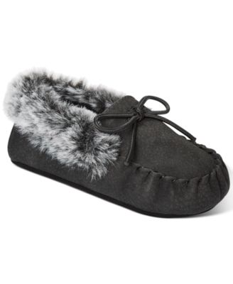 kids faux fur slippers