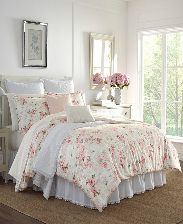 Laura Ashley Wisteria Velour Full/Queen Comforter Set & Reviews