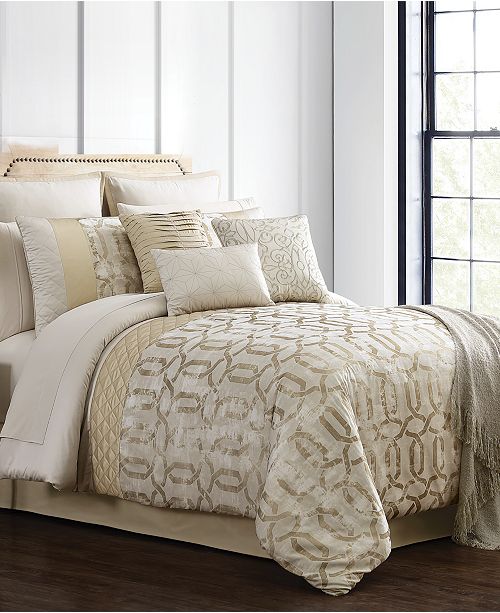 Hallmart Collectibles Hedron 14 Pc Queen Comforter Set Reviews Bed In A Bag Bed Bath Macy S